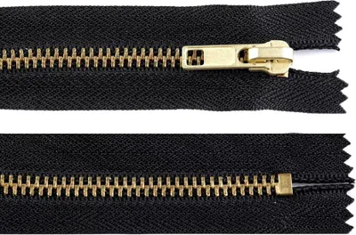 Zdjęcie produktu dla Zamek metalowy nierozdzielczy 18 cm CZARNY ZŁOTY