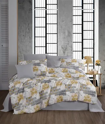 Produktbild von L'Essentiel Linge de Maison, Serra - Grey, Bettwäsche-Set, Bettwäsche-Set, 50 % BAUMWOLLE / 50 % POLYESTER, 200 x 220 cm