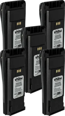 Produktbild von vhbw 5x Akku kompatibel mit Motorola PR400, PM400, GP3688, GP3188 Funkgerät, Walkie Talkie (1800 mAh, 7,2 V, NiMH)