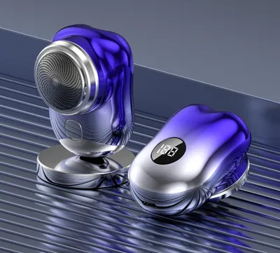Produktbild von Mini Rasierer,Mini Shave Tragbarer Elektrorasierer mit Display,Elektrischer Rasierer Herren,Leichter Taschenrasierer, USB Wiederaufladbare für Familien, Reisen (Blau)