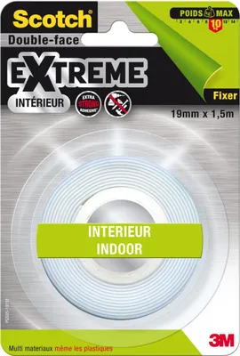 Produktbild von SCOTCH EXTREME doppelseitige Kleberolle für den Innenbereich L.1,5 M x B.19 mm