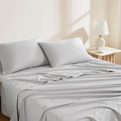 Immagine prodotto di Set di due lenzuola di Cotonelogico, colore grigio chiaro