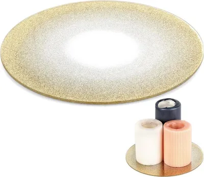 Immagine prodotto di Supporto per composizioni decorative di candele, vetro specchiato, glitter, 20 cm