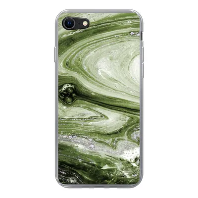 Produktbild von MuchoWow® Handyhülle Schutzhülle Hülle für iPhone SE 2020 Marmor - Naturstein - Kalkstein Silikon Softcase Handy Hülle - Kartenbesitzer