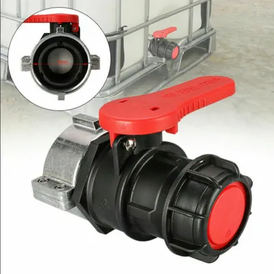 Obrázek produktu pro Kulový ventil pro vypouštění cisternových kontejnerů S75x6 (75 mm) S60x6 hrubý závit DN50 pro IBC kontejnery
