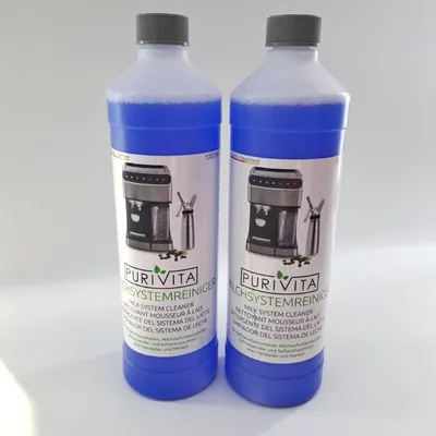 Produktbild von PURIVITA® Universal Milchsystemreiniger Kaffeevollautomaten [3x1L] - Milchschaumreiniger Kaffeemaschine - Milchaufschäumer Reiniger - Reiniger Milchsystem Kaffeevollautomat - Kaffeemaschinenreiniger