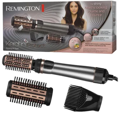 Zdjęcie produktu dla Remington AS8810, Szczotka z gorącym powietrzem, Para, Srebrny, Czarny, Złoto, 3 m, 1000 W, Prąd przemienny