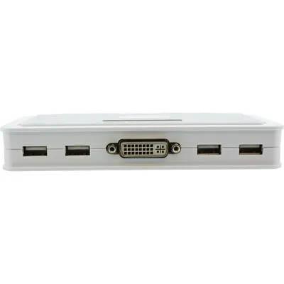 Produktbild von InLine KVM Switch - 4-fach - DVI-D - USB - mit Audio - integr. Kabel