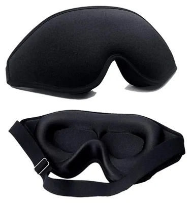 Produktbild von Schlafmaske für Damen und Herren, 100% lichtdicht, ergonomische Schlafbrille mit verstellbarem Gummiband, bequem für Schlaf, Nickerchen, Meditation, Reisen, angenehme Nachtruhe