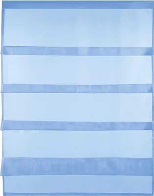 Produktbild von Gardine Raffoptik mit Stangendurchzug, Größe: 80x110cm, Farbe: Blau