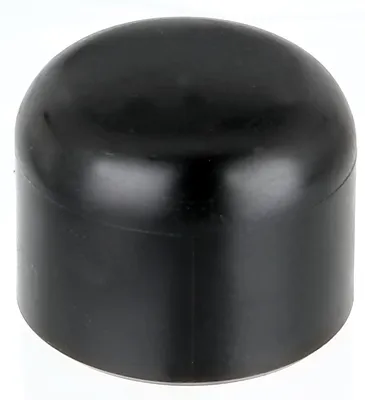 Image de Alberts 821579 Capuchon de poteau pour poteau métallique rond, plastique, noir, pour poteau Ø 38 mm, set de 20 pièces