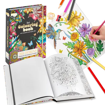 Produktbild von Joya Creative Luxe Malbuch für Erwachsene – 288 Ausmalbilder mit Folienprägung, Mandalas, Tieren & Botanischen Illustrationen