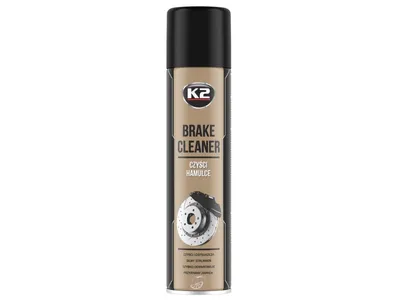 A can of K2 Brake Cleaner is shown against a white background.
