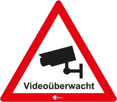 Image de Autocollants de surveillance vidéo, résistants aux UV, de 15 cm, pour fenêtres