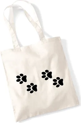 Produktbild von Huuraa Jutebeutel Fußtapsen Tapsen 10 Liter Natural Baumwolle Tasche Geschenkidee