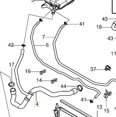 Zdjęcie produktu dla Prawy wąż chłodnicy VOLVO S40 V50 2.0D 30680488