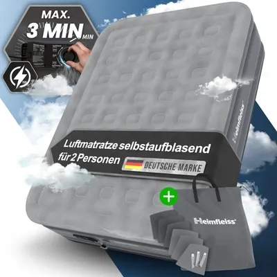 Produktbild von Heimfleiss Luftmatratze selbstaufblasend 150x200 cm Grau-Anthrazit – Camping & Gästebett