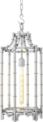 Produktbild von Casa Padrino Designer Hängeleuchte / Laterne Silber 30,5 x H. 69,5 cm - Luxus Hängelampe