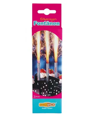 Produktbild von 3 Stück Silberregen Torten & Eis Fontänen für Hochzeiten & Geburtstags Buffets