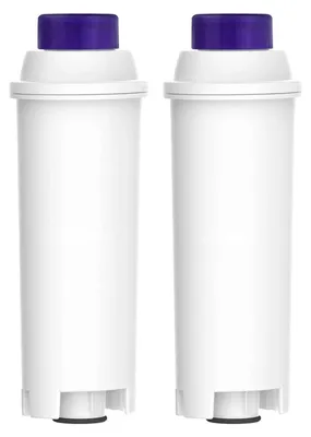 Obrázek produktu pro Sada dvou filtrů na vodu pro kávovary DeLonghi, kompatibilní s modely DLSC002, SER3017, 5513292811