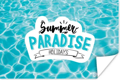 Produktbild von MuchoWow® Poster Sommer - Sprichwort - Paradies 60x40 cm - Schlafzimmerdekoration