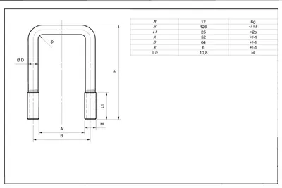Produktbild von Klemmhalterbefestigung M12 115/52 Für Pkw-Anhänger
