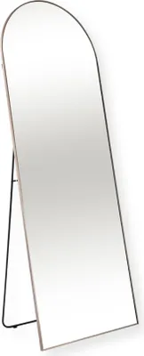 Productafbeelding van SensaHome Spiegels voor in de hal – Minimalistische wandspiegel met design – Vrijstaande spiegel met metalen frame – Taupe – 160x60x4 cm