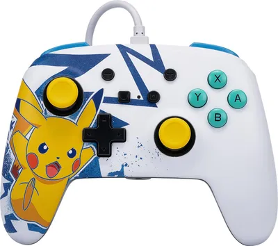 A close-up, studio shot of a Nintendo Switch controller.
