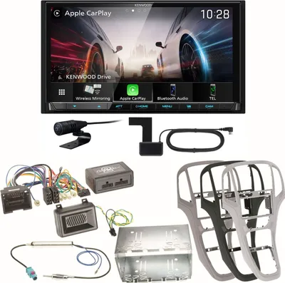 Produktbild von Kenwood DMX8021DABS Android Auto CarPlay Bluetooth Einbauset für Opel Astra J