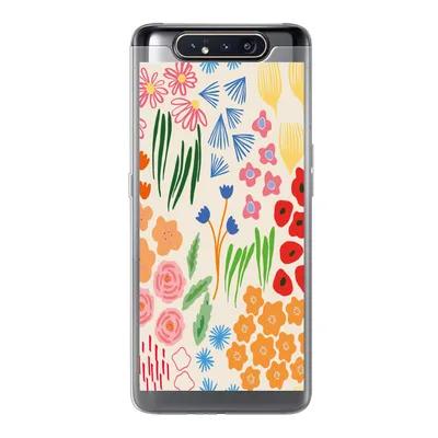 Produktbild von MuchoWow® Handyhülle Schutzhülle Hülle für Samsung Galaxy A80 Blumen - Muster - Feldblumen Silikon Softcase Handy Hülle - Schutzdeckel
