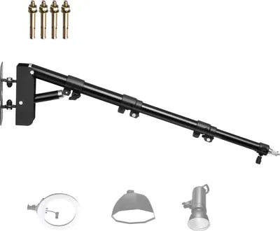 Obrázek produktu pro SucceBuy nástěnný trojúhelníkový držák světelného stojanu 39,37 palce/100 cm držák kruhového světla