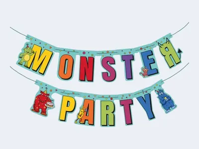 Produktbild von Girlande Monster L:1,2m Buchstaben