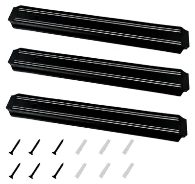 Produktbild von 3 Stück Magnetische Messerhalter für die Wand, Universeller Edelstahl Messerhalter mit Schrauben, Magnetleiste für Messer in Küche und Büro