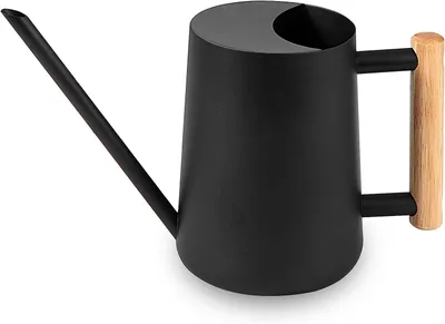 Gießkanne 1000 ml Edelstahl lang Ausguss schwarz