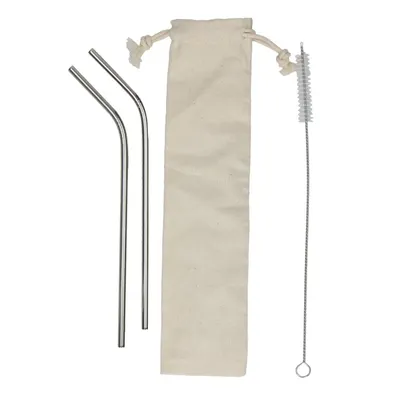 Produktbild von Strohhalm Set aus Stahl, Papier oder Glas Silber
