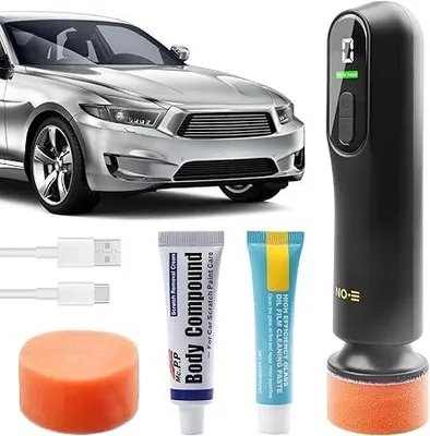 Produktbild von Poliermaschine, Car Polisher Kit Kabelloses Auto-Poliermaschinen-Set Kratzreparatur, Fensterölfilm-Reinigungsmaschine, Polierer Schnurlose Poliermaschinen Für Die Autopflege Wachsen
