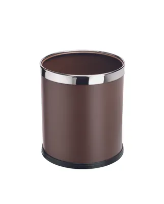 Produktbild von Papierkorb / Hotelmülleimer, Ø 22 cm, schwarz oder braun wählbar : Papierkorb, Ø 22 cm, braun, pulverbeschichteter Variante: Papierkorb, Ø 22 cm, braun