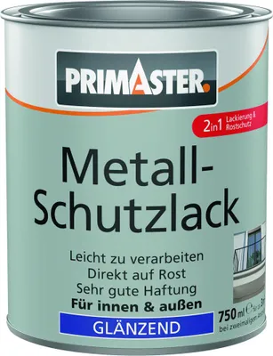 Produktbild von Primaster Metall-Schutzlack anthrazitgrau hochglänzend 750 ml