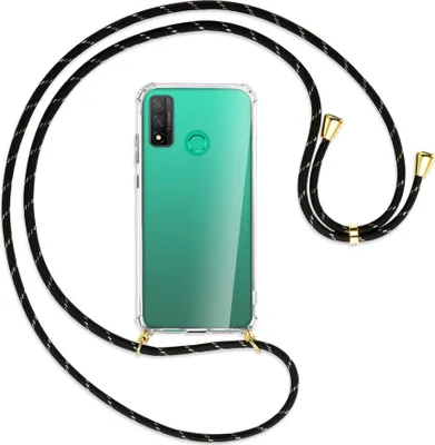Produktbild von Handykette Backcover-Schutzhülle mit Band (Metall goldfarben) für Huawei P Smart 2020 - schwarz/gold