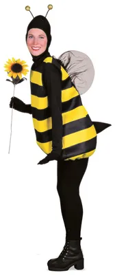 Produktbild von 2-tlg. schwarz-gelbes Bumble Bee flotte Biene Kostüm für Damen