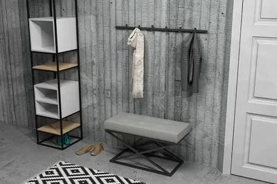 Produktbild von Loft-Sitzbank mit gesteppter Sitzfläche „Tofa“ 80 x 35 cm, für den Flur