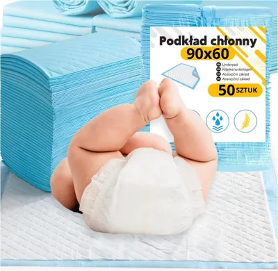 Obrázok produktu pre Hygienická absorpčná podložka 90x60 50ks