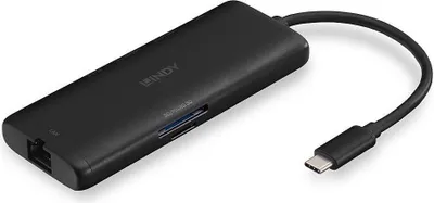 Zdjęcie produktu dla Lindy 43358, Przewodowa, USB 3.2 Gen 1 (3.1 Gen 1) Type-C, 100 W, 1.4/2.3, 10,1000 Mbit/s, Czarny