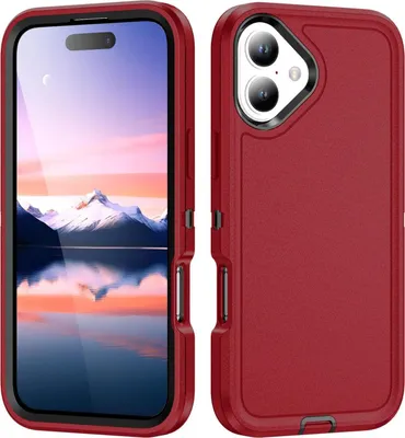 Produktbild von Mobigear Rugged iPhone 17 Hülle Hardcase Backcover Stoßfest - Rot