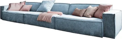 Produktbild von KAWOLA Sofa SAMU Riesensofa Stoff hellblau