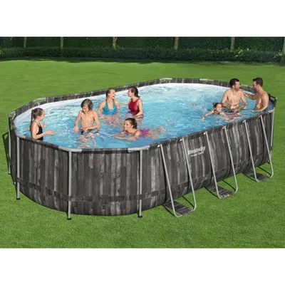 Produktbild von Bestway Power Steel Pool-Set Oval 488x305x107 cm