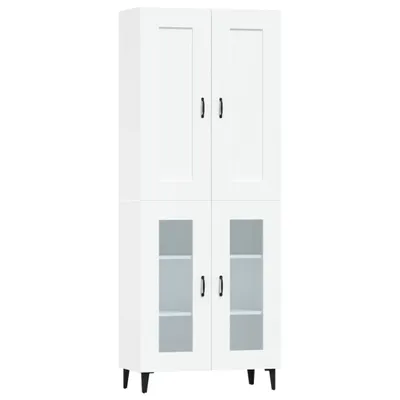 Obrázok produktu pre vidaXL Highboard White 69,5x34x180 cm odvodený výrobok z dreva