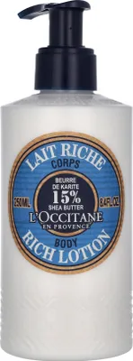 Zdjęcie produktu dla L'Occitane Shea Butter, Balsam, Unisex, Nawilżający, Odżywiający, Zmiękczający, Skóra sucha, Skóra wrażliwa, 250 ml, Nagietek, Masło shea