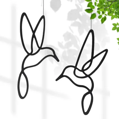 Immagine prodotto di Set di 2 eleganti decorazioni per finestre a forma di uccello