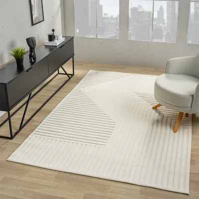 Produktbild von Moderner Kurzflor Teppich Wohnzimmer Schlafzimmer Skandinavisch In&Outdoor geeignet